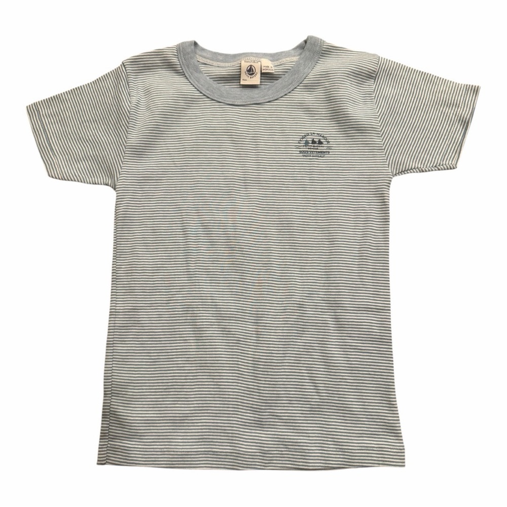 Petit Bateau Kids Cotton Blue Stripe T-Shirt Size 10
